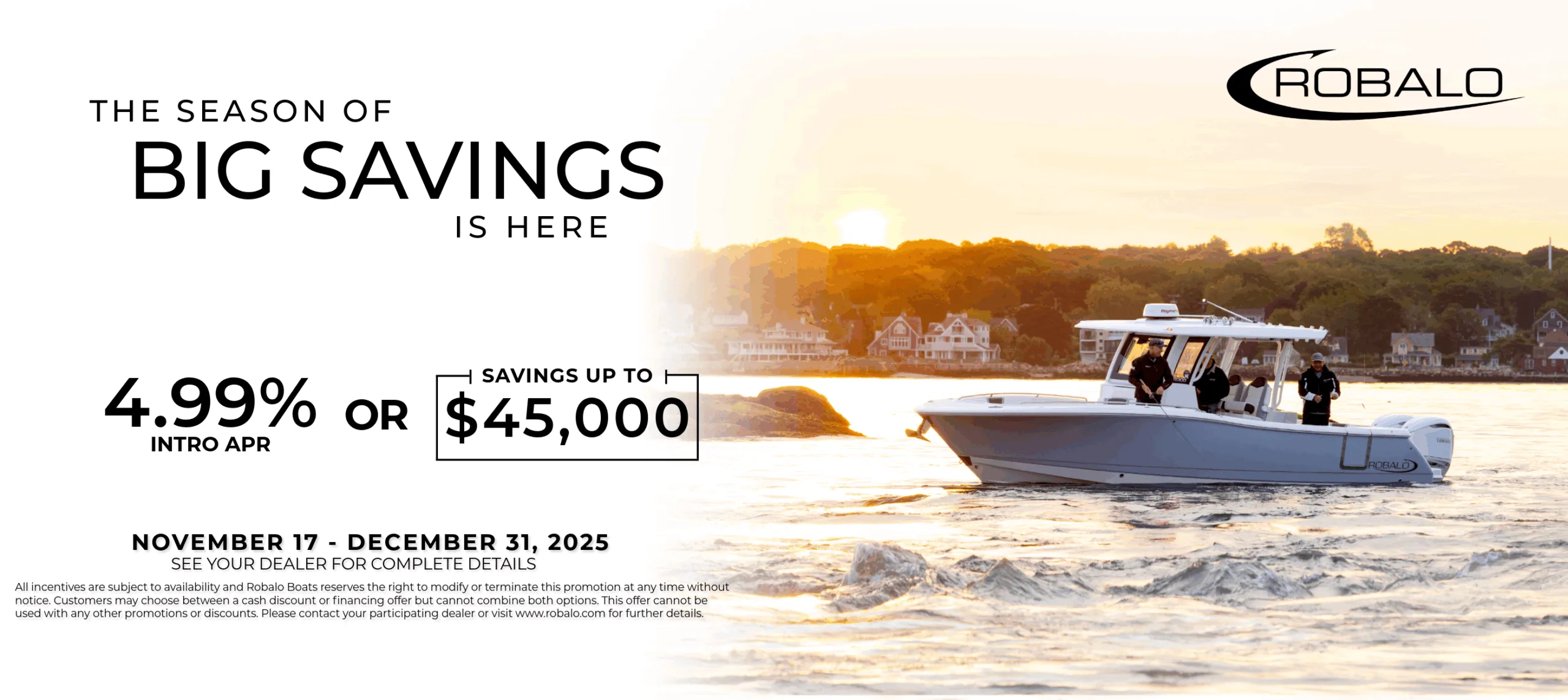 Robalo - The Season of Big Savings - 2800 x 1250
