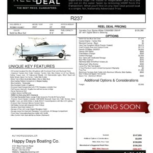 2027 Robalo R237 Dual Console